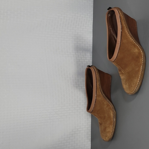 Cole Haan suede wedge mules size 9.5 great condition - Picture 7 of 11